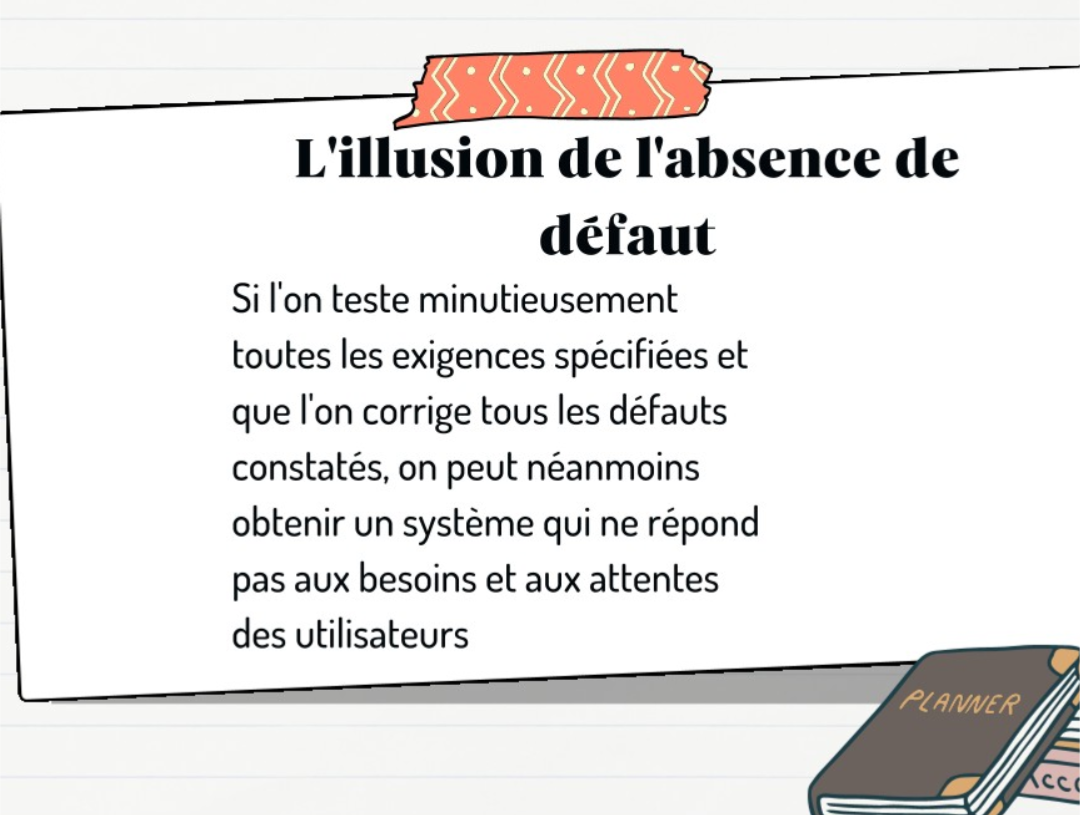 Illusion de l'absence de defauts